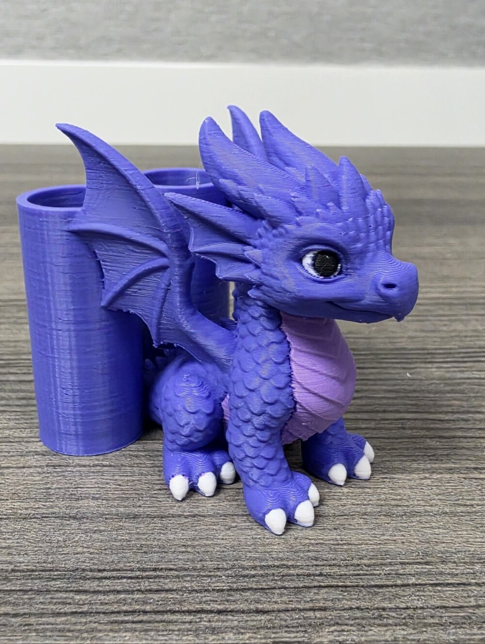 3D Printed Dragon Pen Holder Desk Stand - Holds 2 Rhinestone Pens
